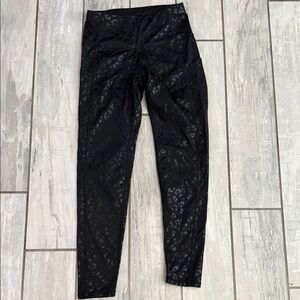 Black Leopard Print Women Jeans